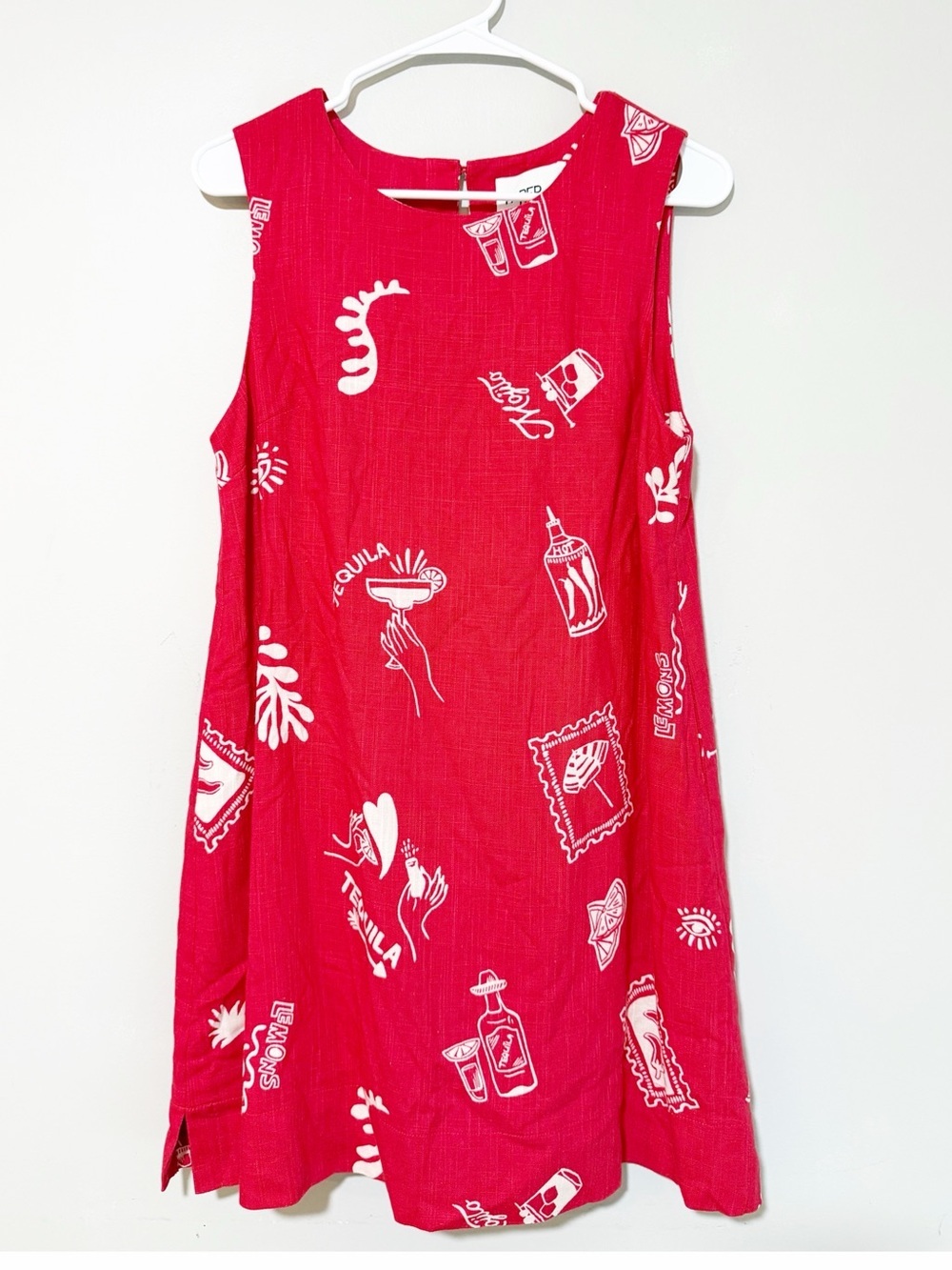 Anthropologie paper heart tequila time linen blend mini dress medium new